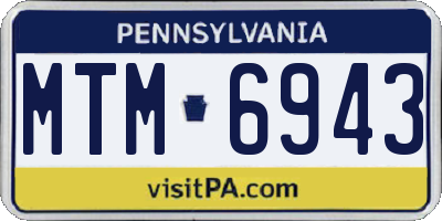 PA license plate MTM6943