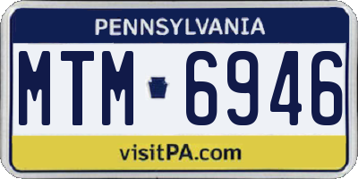 PA license plate MTM6946
