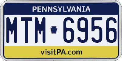 PA license plate MTM6956