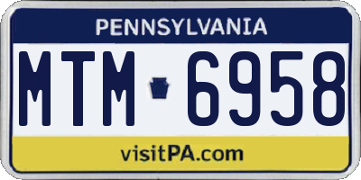 PA license plate MTM6958