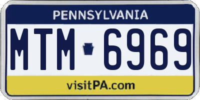 PA license plate MTM6969