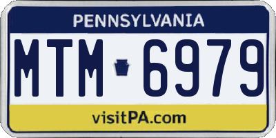 PA license plate MTM6979