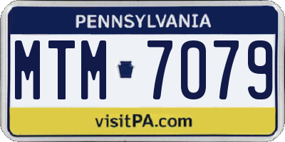 PA license plate MTM7079
