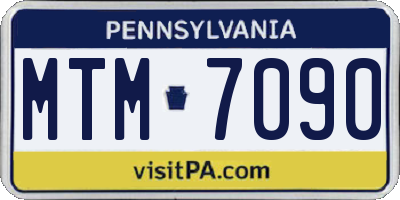PA license plate MTM7090