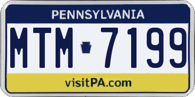 PA license plate MTM7199