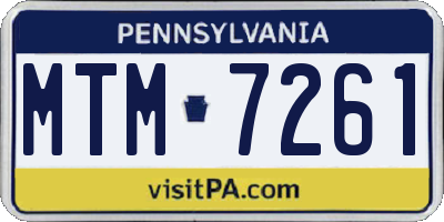 PA license plate MTM7261