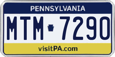 PA license plate MTM7290