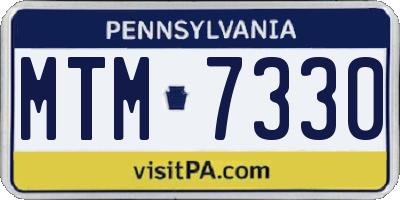 PA license plate MTM7330