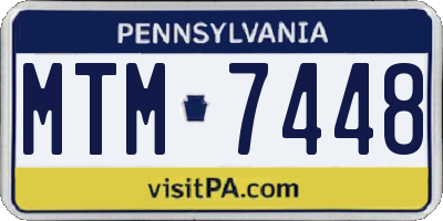 PA license plate MTM7448