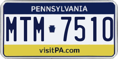 PA license plate MTM7510