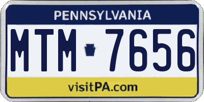 PA license plate MTM7656