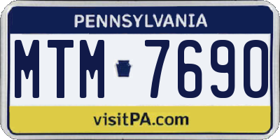 PA license plate MTM7690