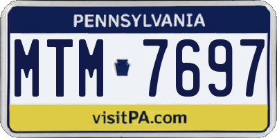 PA license plate MTM7697