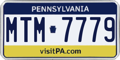 PA license plate MTM7779