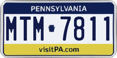 PA license plate MTM7811