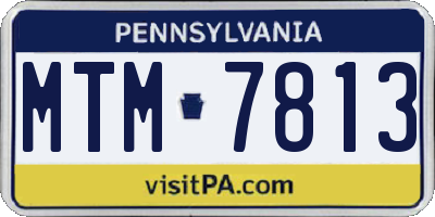 PA license plate MTM7813