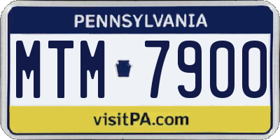 PA license plate MTM7900
