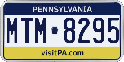 PA license plate MTM8295