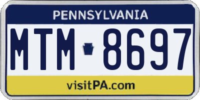 PA license plate MTM8697