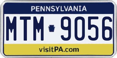 PA license plate MTM9056