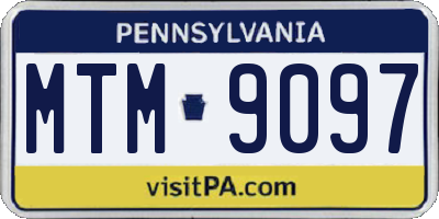 PA license plate MTM9097