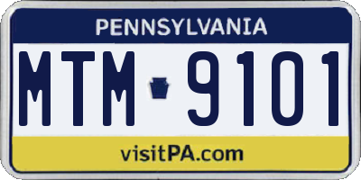 PA license plate MTM9101