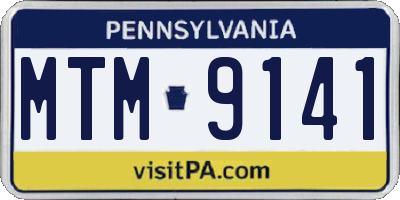 PA license plate MTM9141