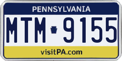 PA license plate MTM9155