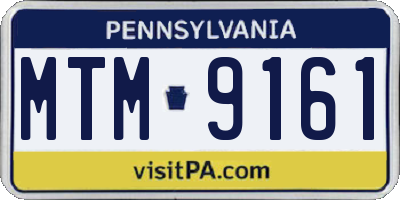 PA license plate MTM9161