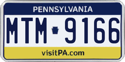 PA license plate MTM9166