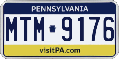 PA license plate MTM9176