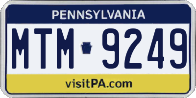 PA license plate MTM9249