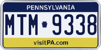 PA license plate MTM9338