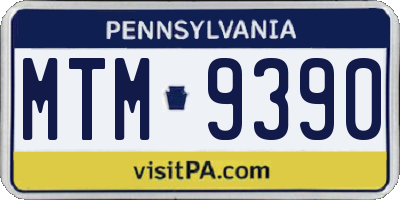 PA license plate MTM9390