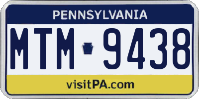 PA license plate MTM9438
