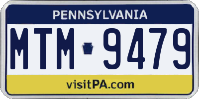 PA license plate MTM9479