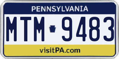PA license plate MTM9483