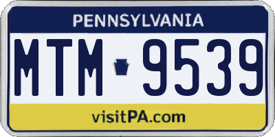 PA license plate MTM9539