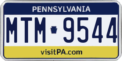 PA license plate MTM9544