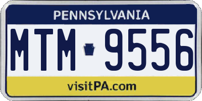 PA license plate MTM9556