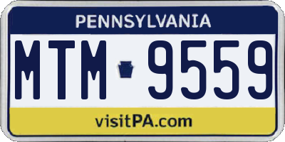PA license plate MTM9559
