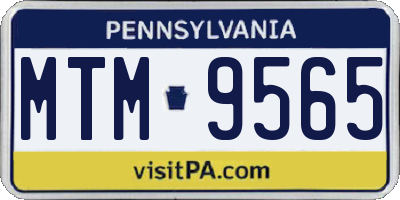 PA license plate MTM9565