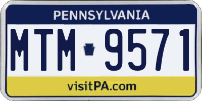 PA license plate MTM9571