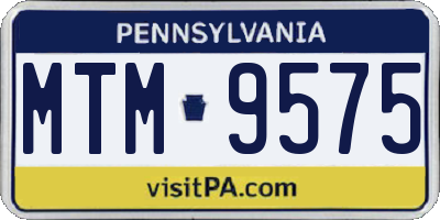 PA license plate MTM9575