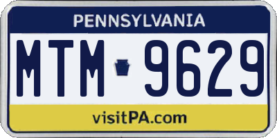 PA license plate MTM9629