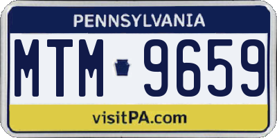 PA license plate MTM9659