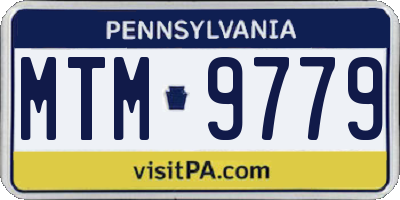 PA license plate MTM9779
