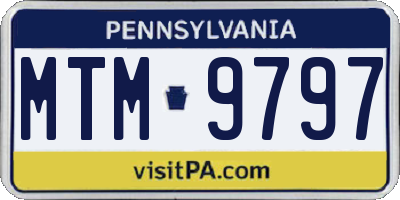 PA license plate MTM9797