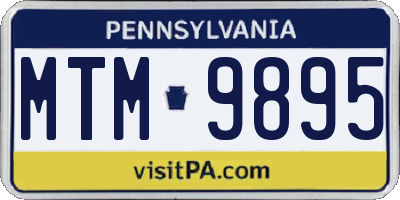 PA license plate MTM9895