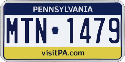 PA license plate MTN1479